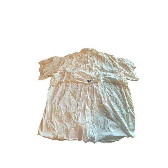 Columbia White Short Sleeve Button Down Shirt Men's Size XXL - Picture 8 of 10